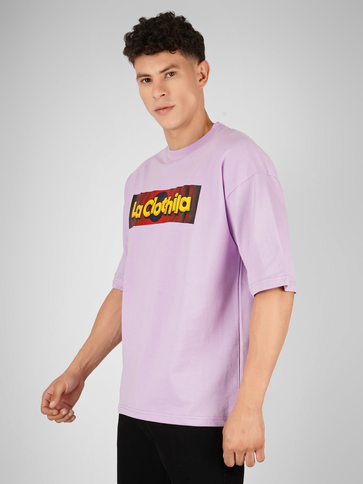 Purple Oversized Tee For Men