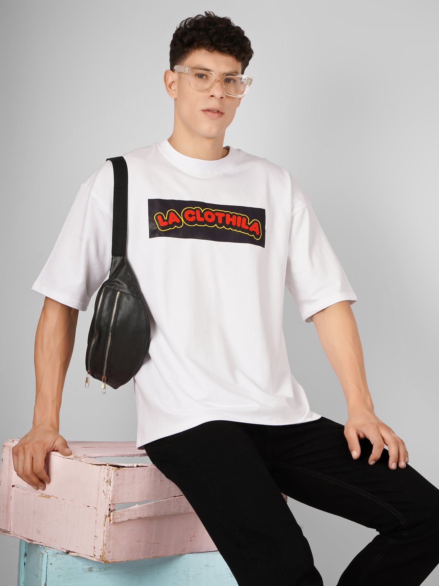 White Oversized Tee For Men