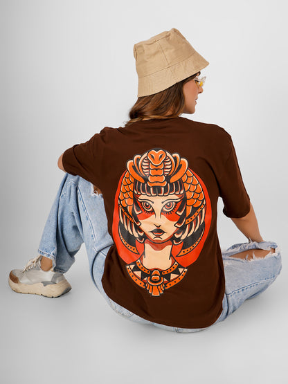 Brown Oversized Tee For Women