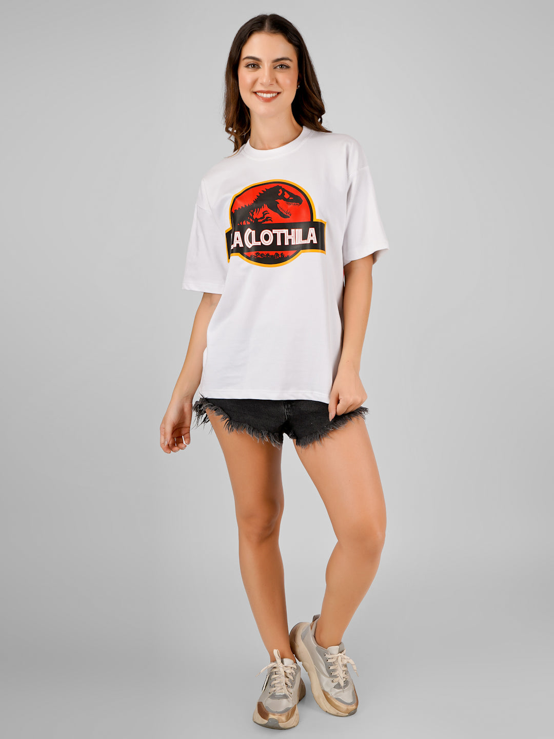 White Oversized Tee For Women