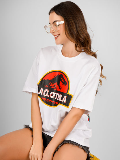 White Oversized Tee For Women