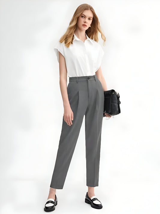 Korean Fit Grey Pant For Women